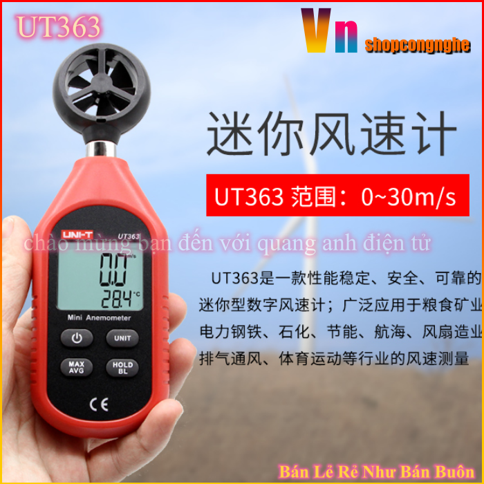 UT363 máy đo vận tốc gió mini Uni-Trend