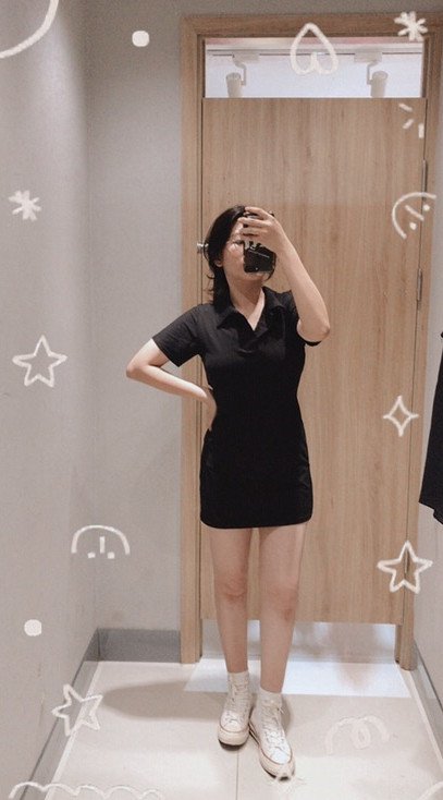 VÁY POLO CỔ BẺ TRƠN HSU1