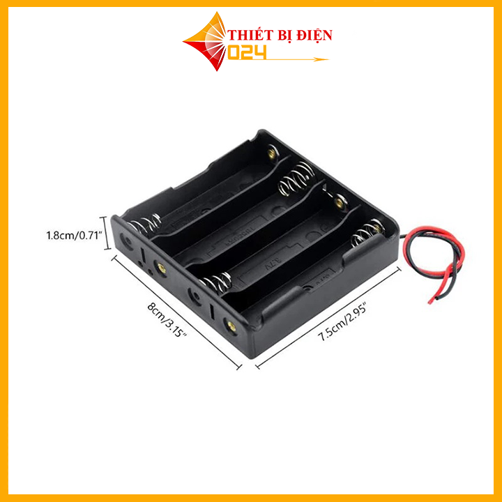 Đế Pin 18650 ( Đấu Nối Tiếp ) 1/2/3/4 Pin