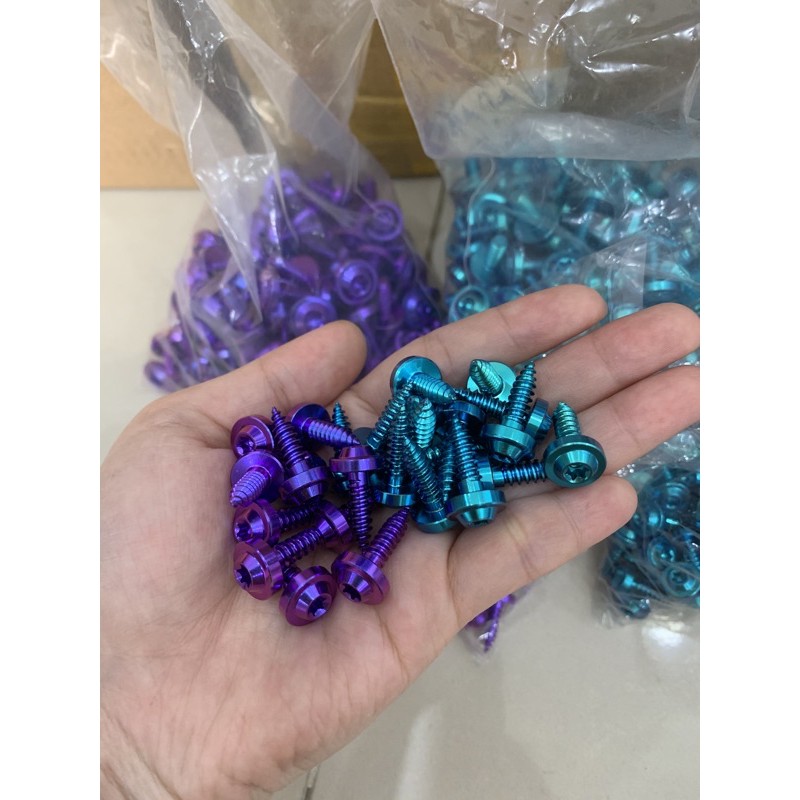 Combo 10 con Ốc 4li16 xoắn titan gr5 cao cấp