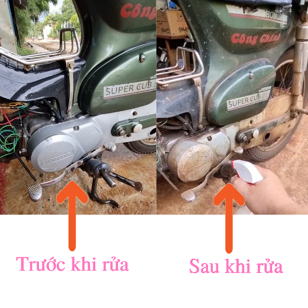 Dung dịch rửa lốc máy, rửa xe đa năng