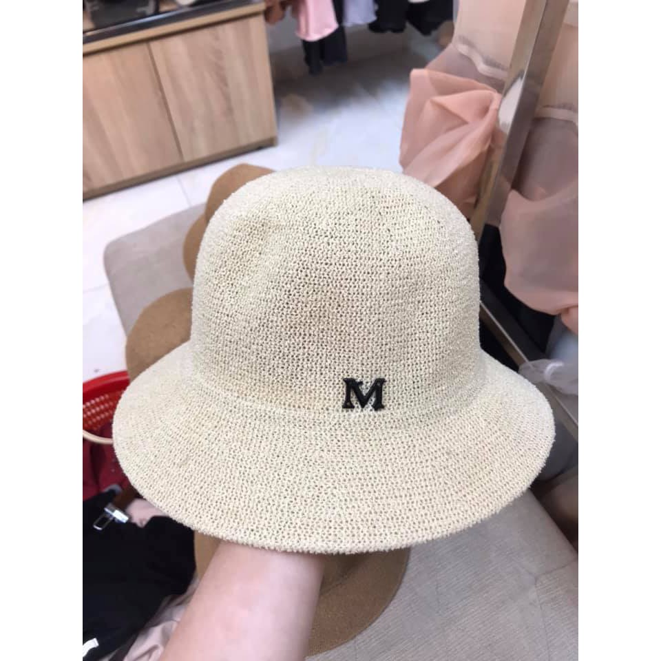 Mũ cói chữ M siêu hot