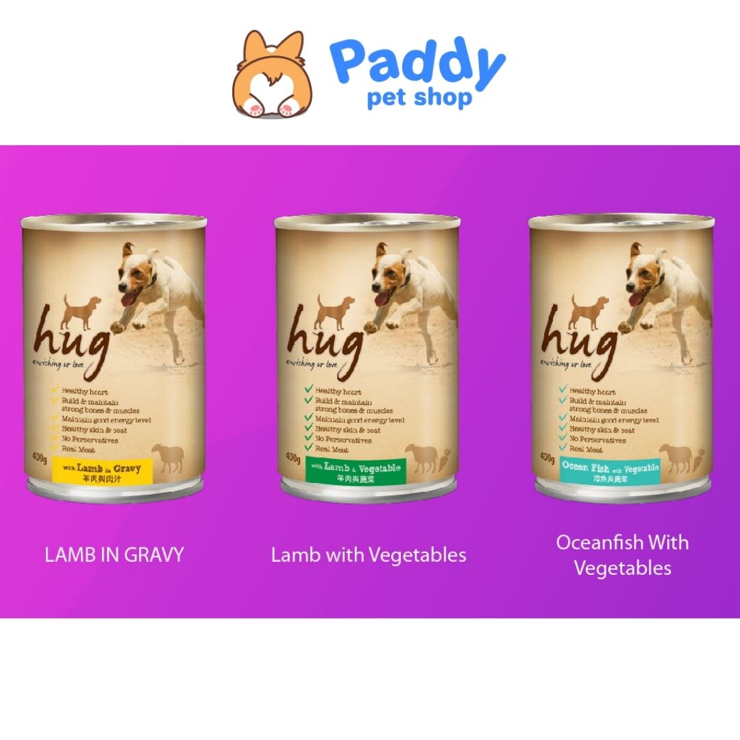[HCM]Pate Hug Nhiều Vị Thơm Ngon Cho Chó Mọi Lứa Tuổi (Lon 400g)