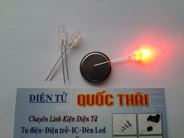 Combo 10 led siêu sáng đục màu đỏ 5mm