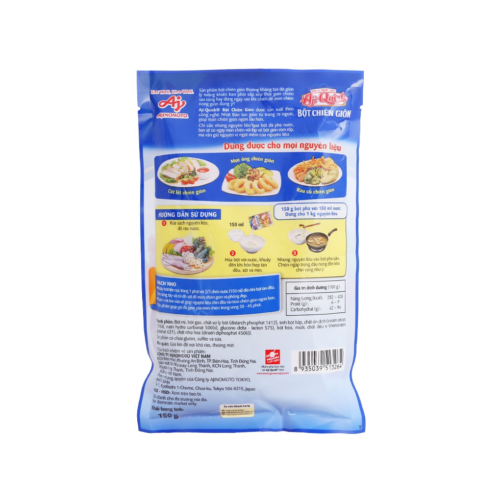 Bột Chiên Giòn AjiquickQuick Đỏ