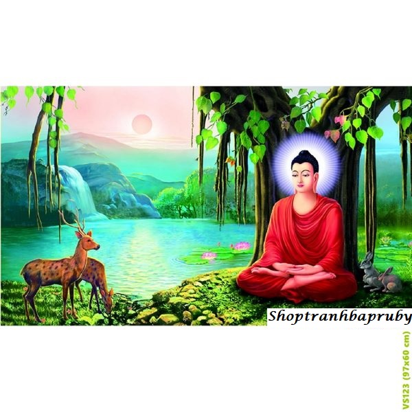 Tranh đính đá thích ca mâu ni phật kích thước trung bình ✅97×60 cm -️ vs123