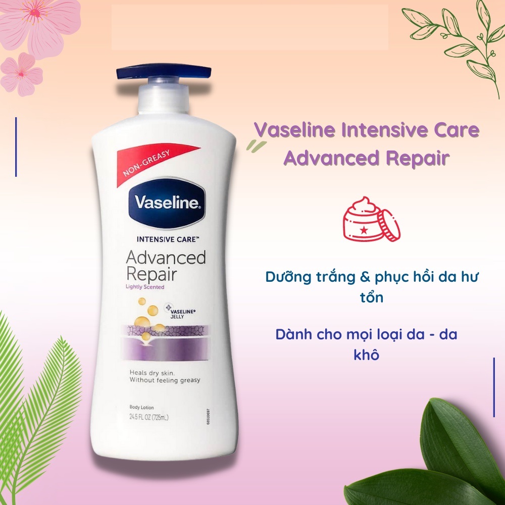 Dưỡng Thể Cấp Ẩm Vaseline 725ml - Trắng