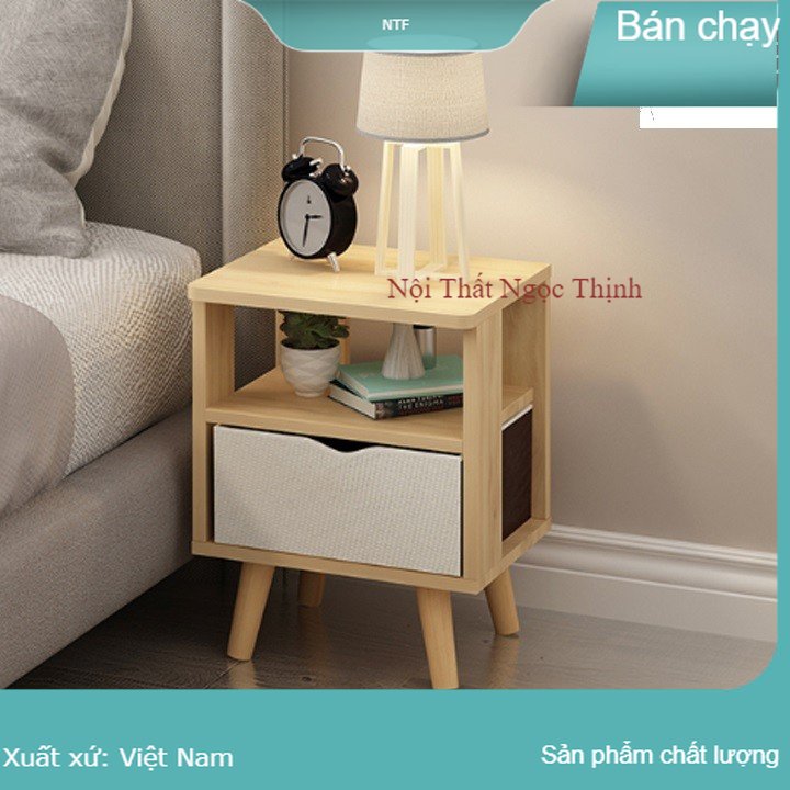 Tủ đầu giường phong cách Bắc Âu 1 ngăn kéo- kệ đầu giường- Tab đầu giường 4 chân 1 ngăn kéo