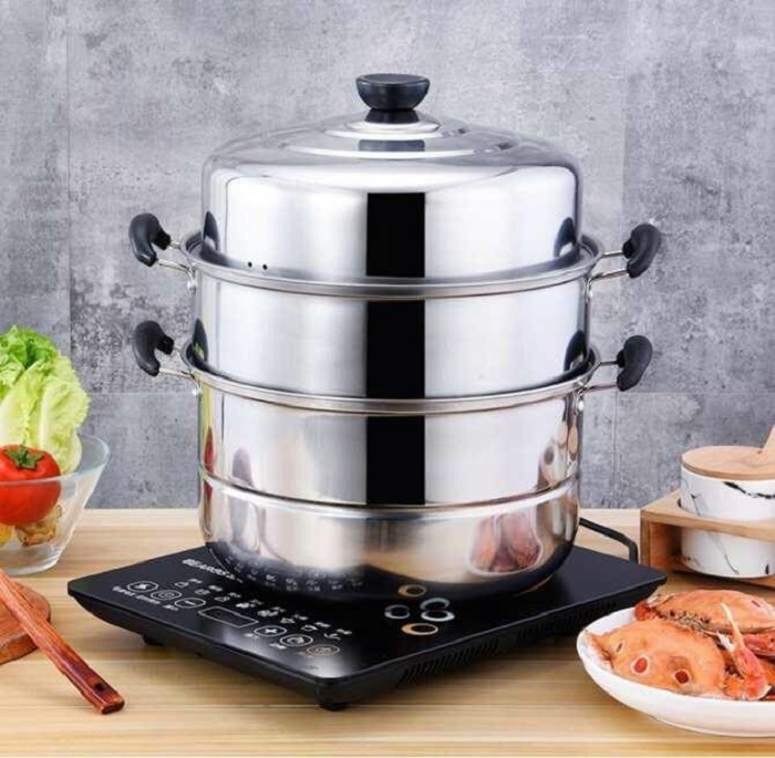[SALE GIÁ SỐC] NỒI HẤP INOX ĐA NĂNG 3 TẦNG CAO CẤP