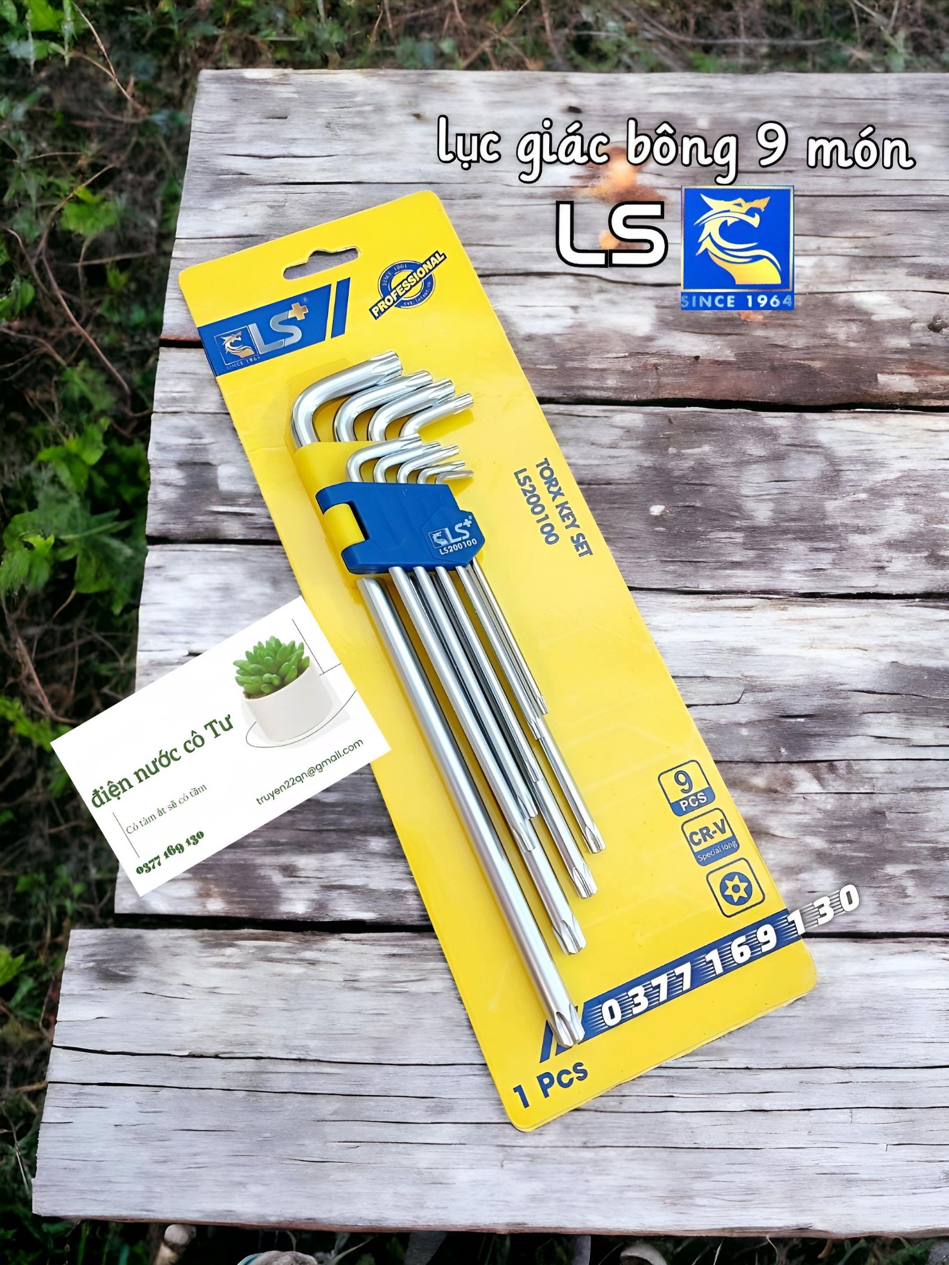 Bộ lục giác bông 9 món LS - lục giác mở ốc bu lông - ốc lục giác
