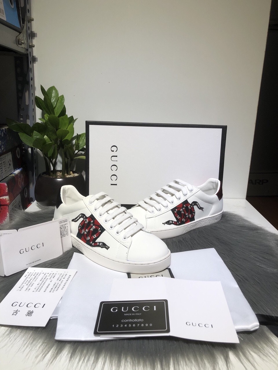 Giày Gucci Ace Snake - Bản  + Tặng Thêm 1 bộ dây + [Full Box, Full Bill  + Full Phụ Kiện] 