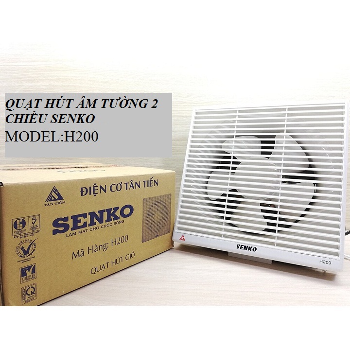 [HCM]QUẠT HÚT THÔNG GIÓ 2 CHIỀU SENKO H200QUẠT HÚT ÂM TƯỜNG