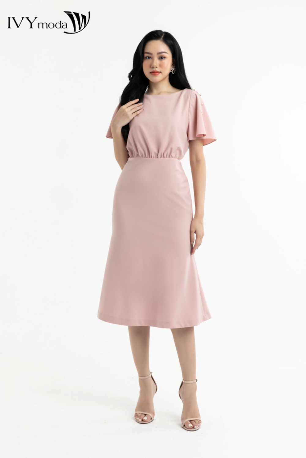 Đầm ôm cánh tiên IVY moda MS 48M7387