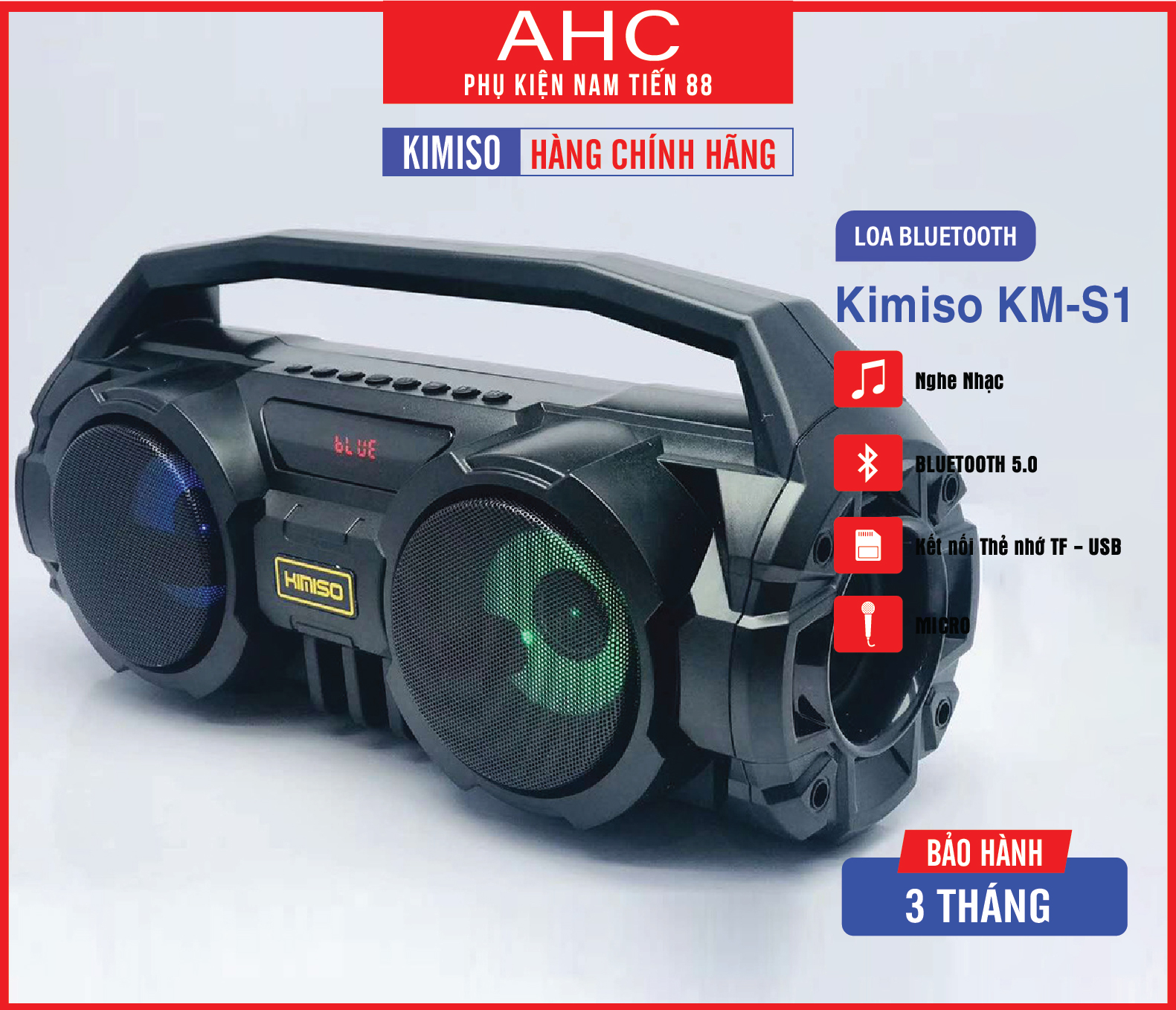 Loa Bluetooth KIMISO S1 kèm Micro