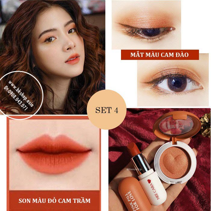 [Thái Lan] Set Son Môi & Phấn Mắt Neecara Thái Lan N402