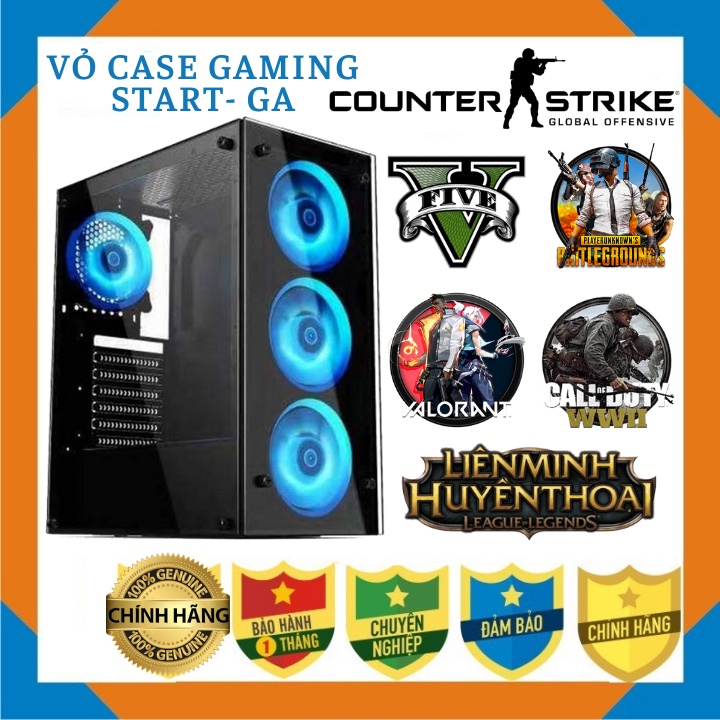 Vỏ Case Gaming Start- GA-3 fan đẹp (398 x 195 x 326 mm),Siêu đẹp,Trang Trí Dàn PC,Bảo Hành 24 Tháng [ Phương Thu ]