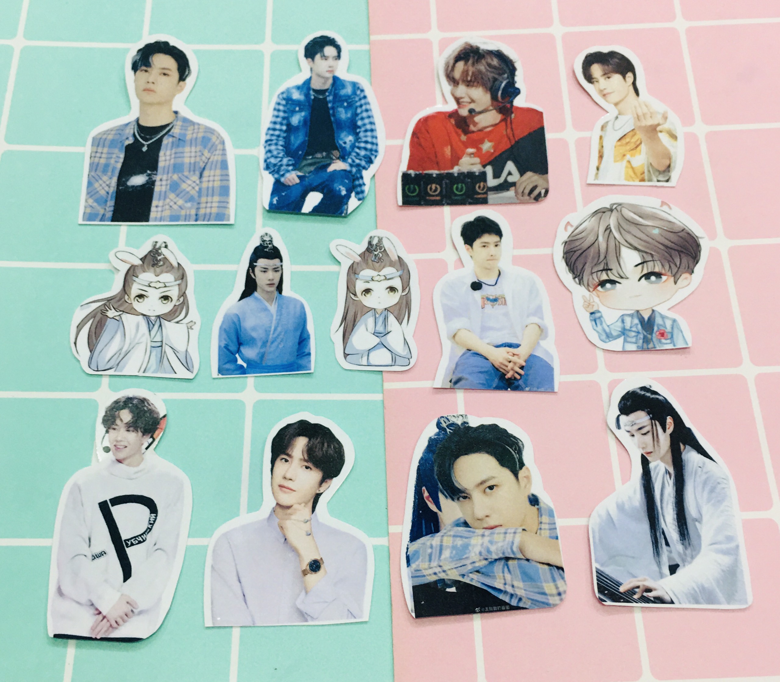 set 20 đến 100 ảnh sticker Vương Nhất Bác