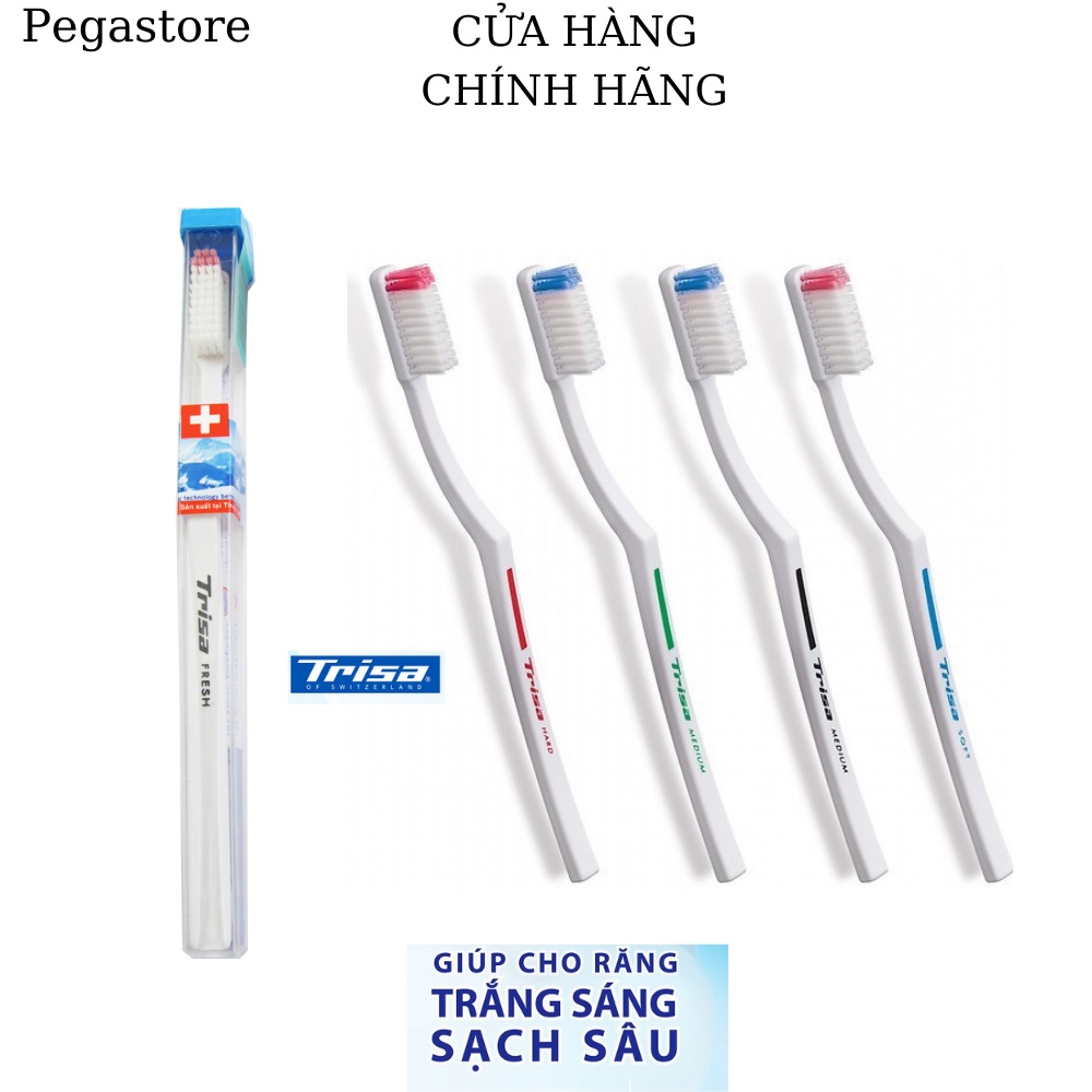 Variable fresh Trisa toothbrush [Trisa fresh soft/Trisa fresh medium/Trisa fresh hard/profilic fine tip]-pegastore-get 1 pc