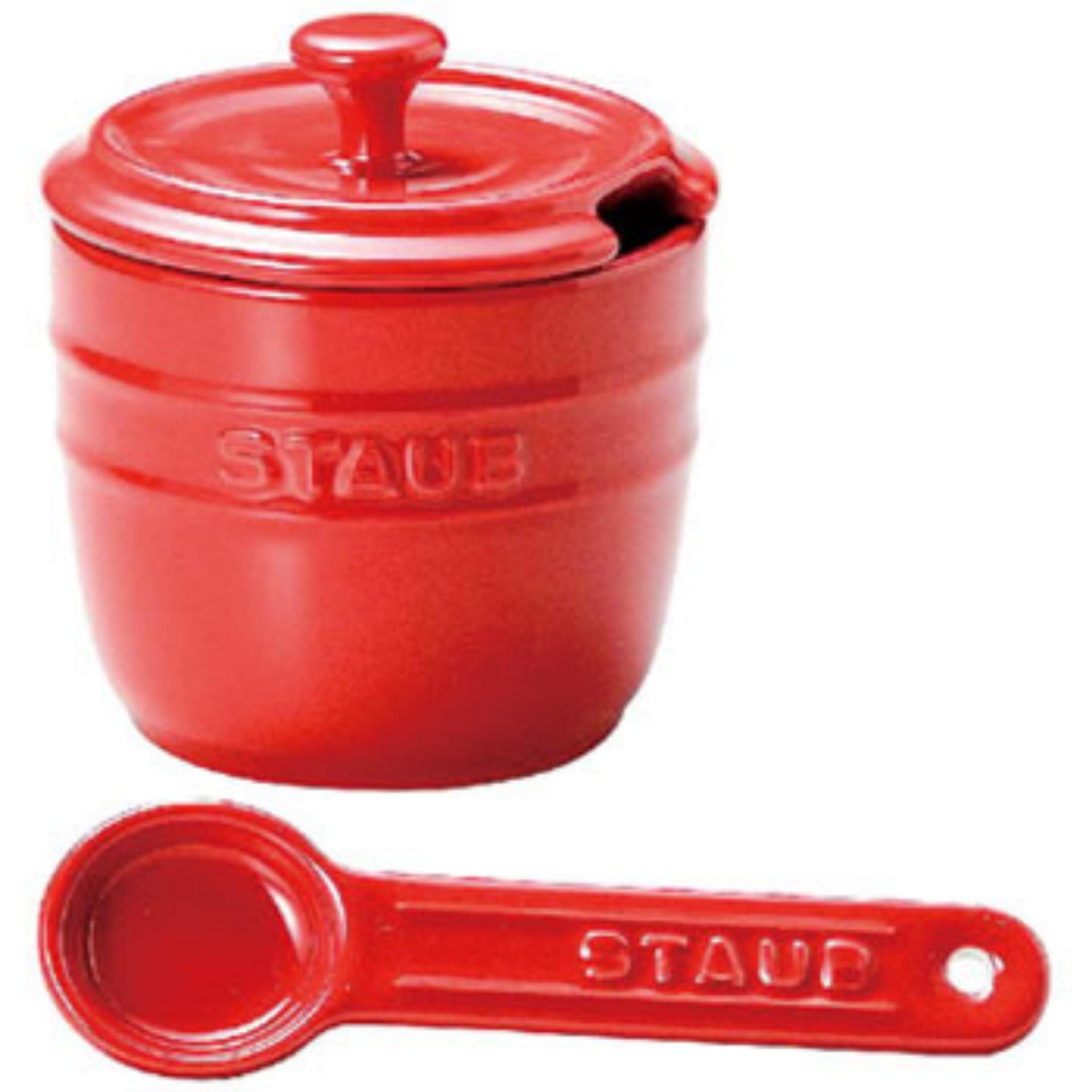 Staub - Hũ đựng gia vị màu đỏ cherry
