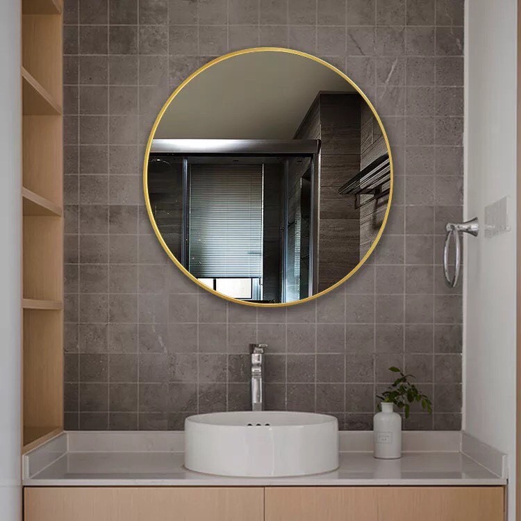 ( Giá Hủy Diệt) GƯƠNG TRÒN TREO TƯỜNG D50 KHUNG THÉP TĨNH ĐIỆN ( ĐƯỜNG KÍNH 500mm)