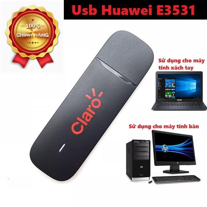 USB 3G DCOM HUAWEI E3531 Đa Mạng TỐC ĐỘ 21,6Mb - Dcom Huawei Hỗ Trợ Đổi Ip Mạng , đổi Mac Công Nghệ Cao