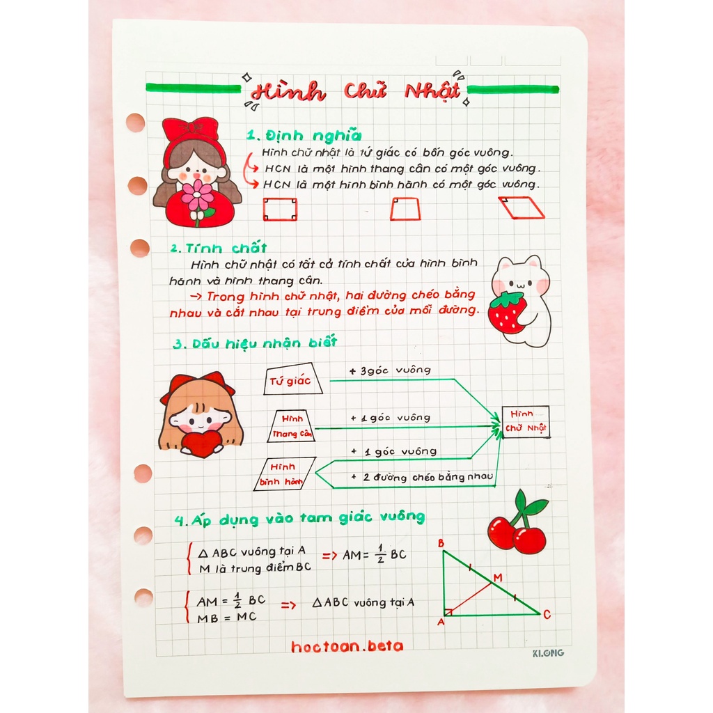 SỔ giấy lò xo trang trí sticker TOÁN 8
