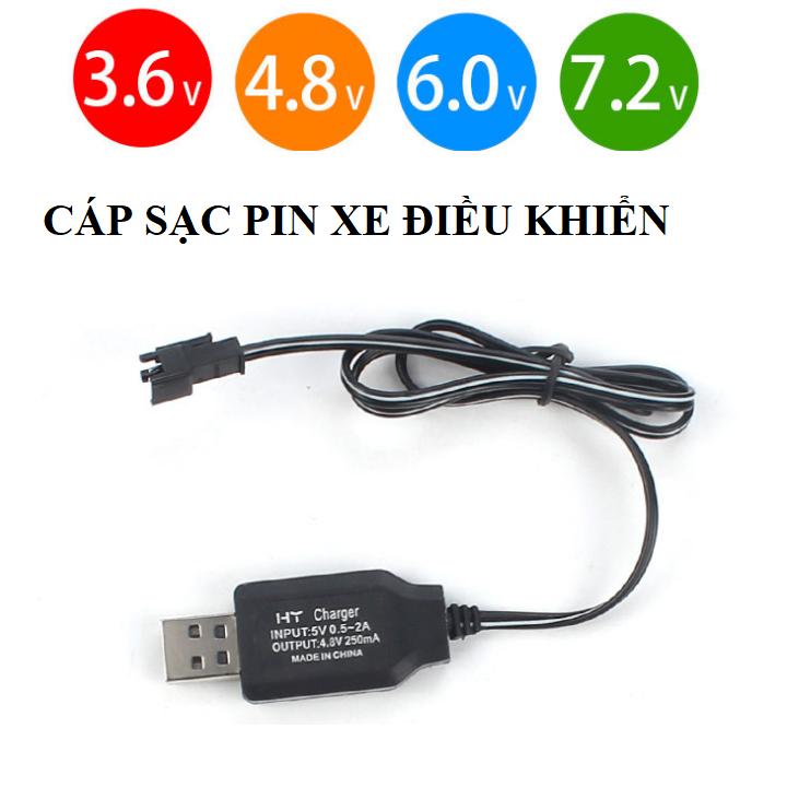 Cáp sạc 4.8V 6V 7.2V dùng cho pin xe điều khiển từ xa cổng SM