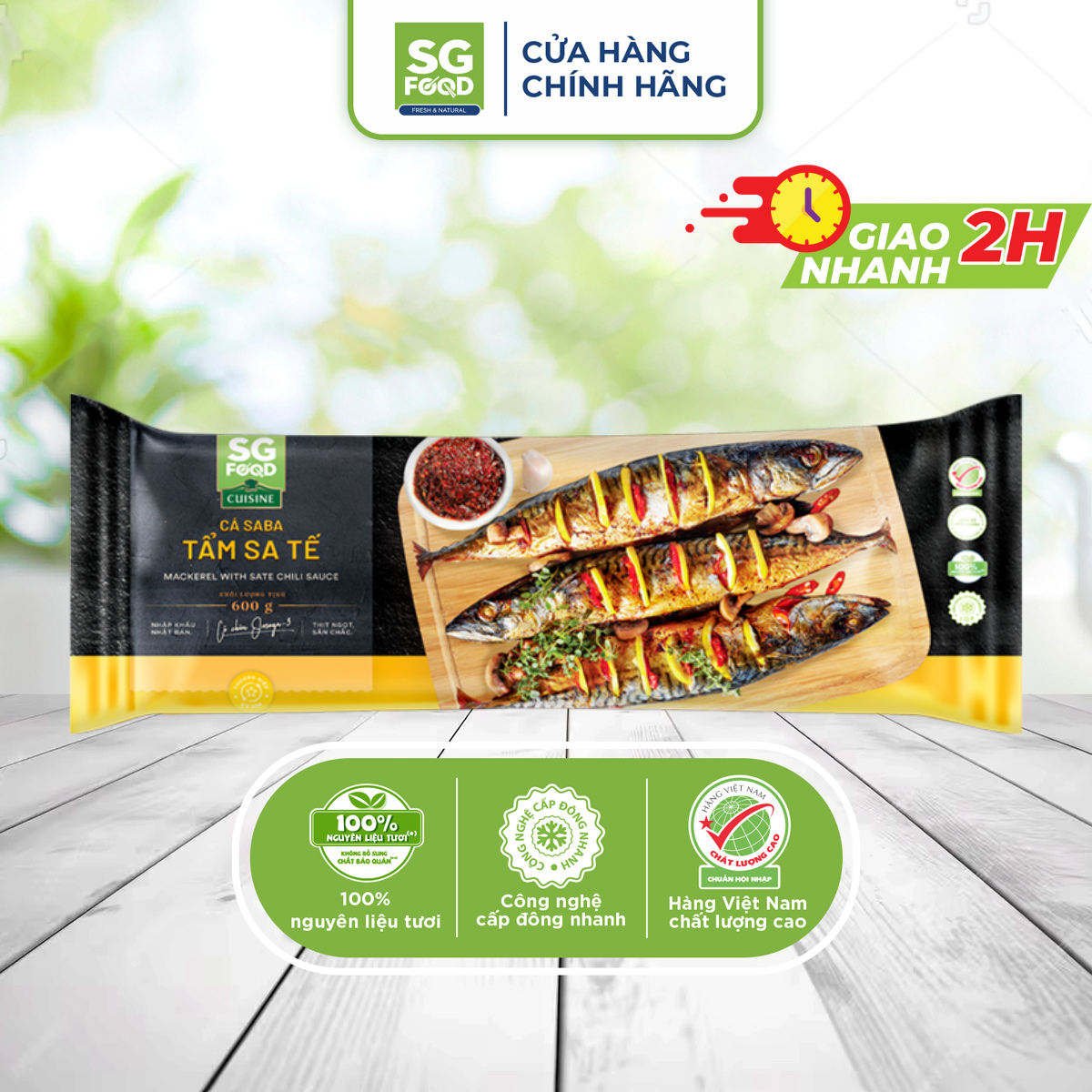 Cá saba SG Food Sa tế 600 - 800g