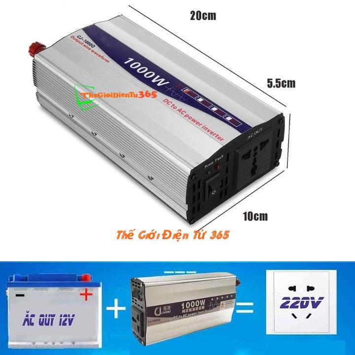 BỘ KICH ĐIỆN 12V LÊN 220V SIN CHUẨN 1000W