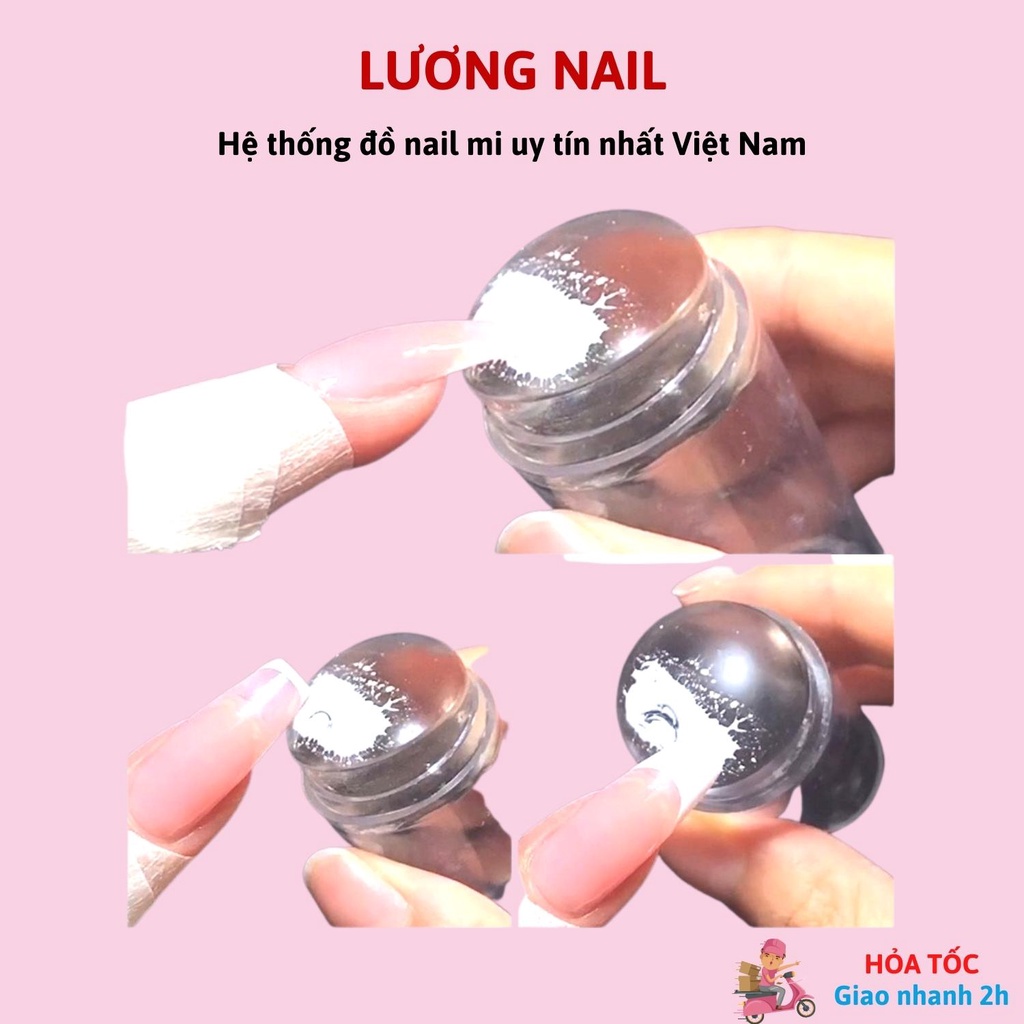 Con dấu silicon in hình nail french đầu móng tay