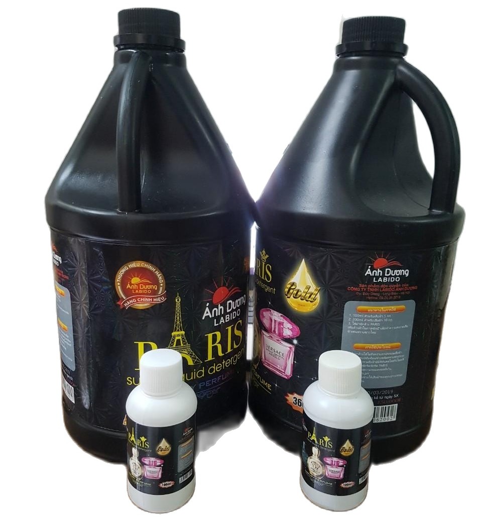 [HCM]Set 4 chai nước giặt Paris 3.6 lít đủ mùi (tặng kèm 4 chai nhỏ 100ml)
