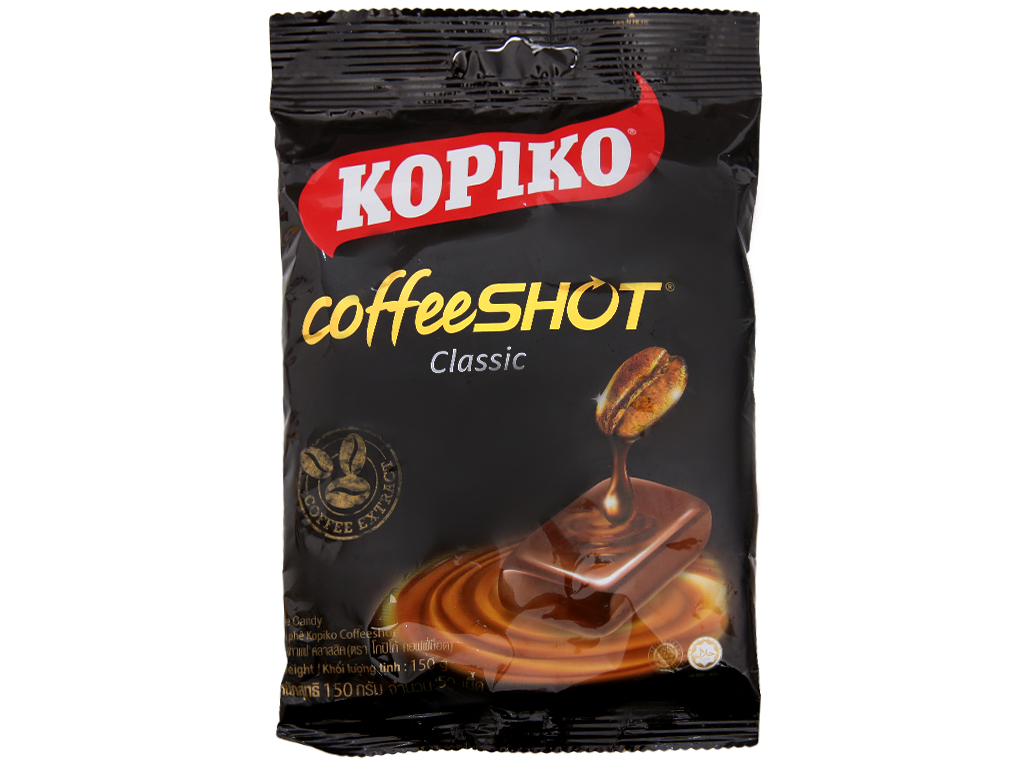 Kẹo Kopiko vị cà phê/ vị cà phê sữa gói 150g