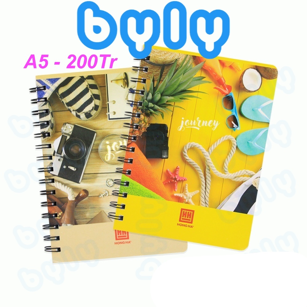 Sổ lò xo khổ a5 journey hồng hà 200 trang 4143 - byly store
