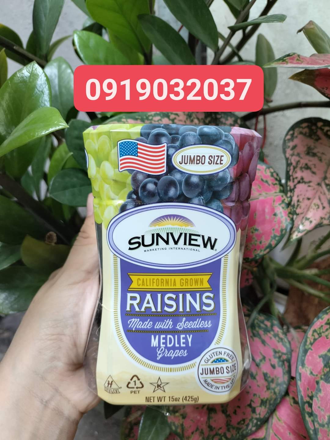 Nho khô hữu cơ Mỹ Sunview Raisins 425gram