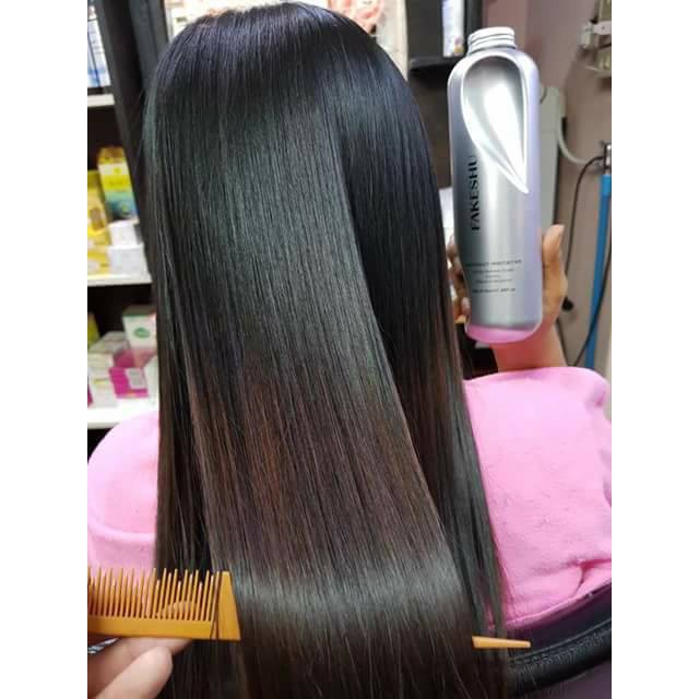 [TẶNG MŨ Ủ] Hấp phủ lụa Fakeshu Keratin 618ml cao cấp
