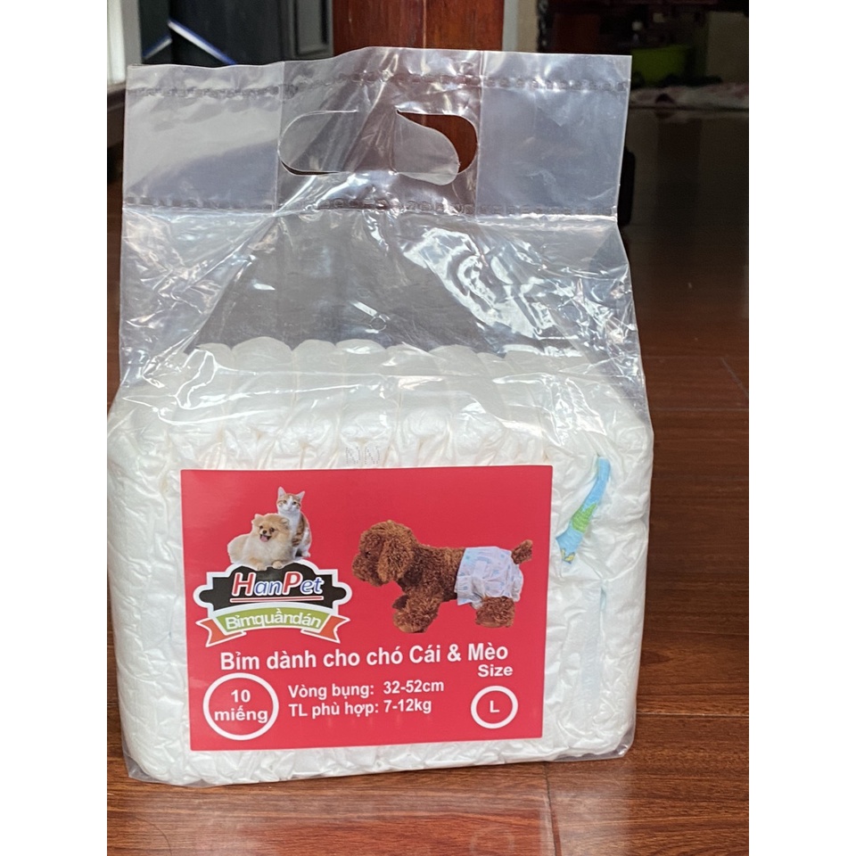 LanPet - Tã bỉm chó đực (Bịch 10 miếng) dạng băng rốn
