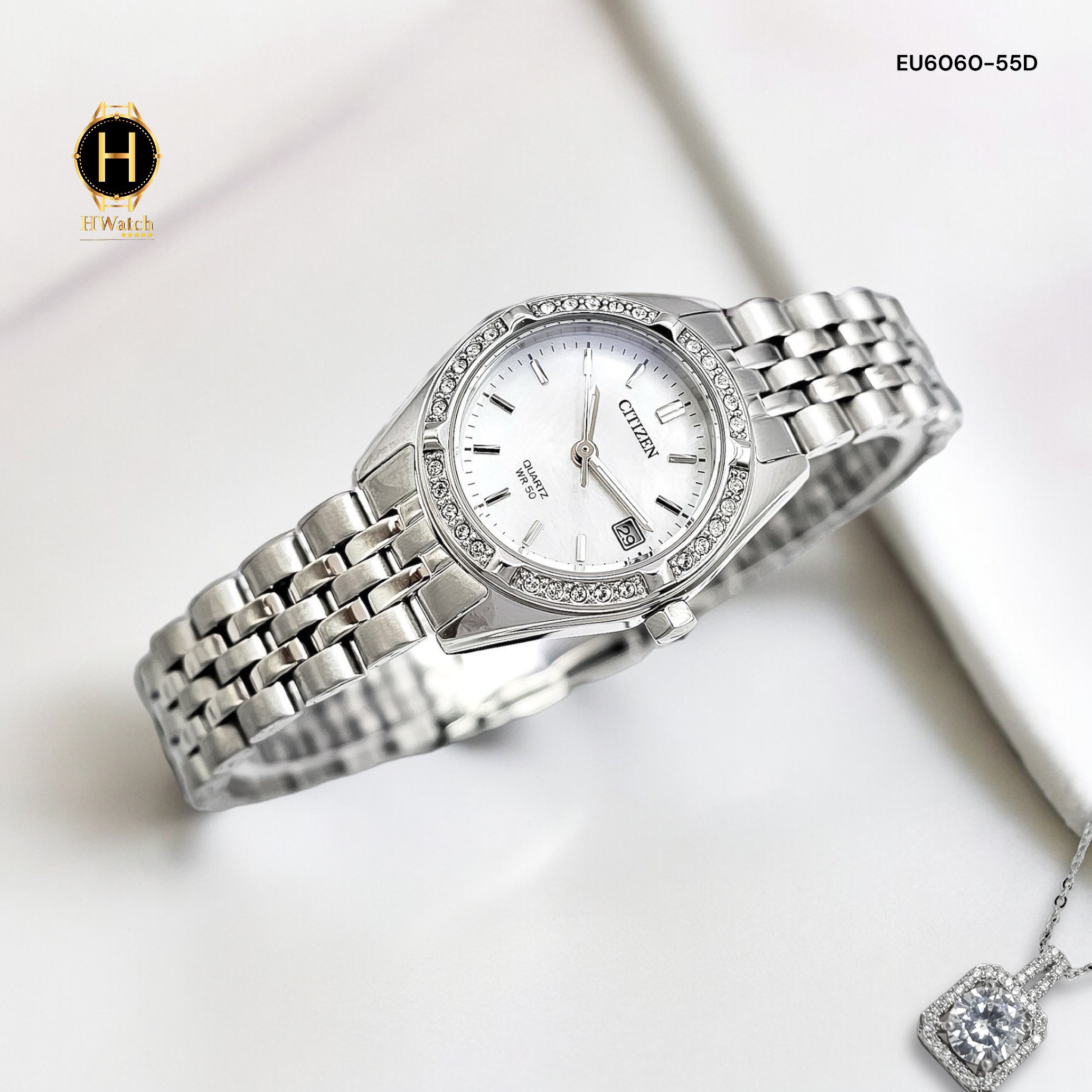 Đồng watch female citizen eu6060-55d machine quartz iron wire