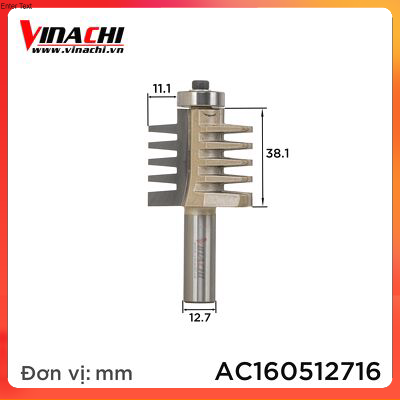 Mũi ghép ván răng lược tideway ac1605 1/2*3/8" - mũi ghép ván răng lược tideway vinachi với 4 răng được làm bằng hợp kim