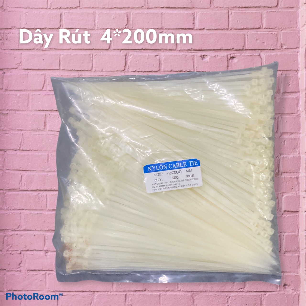 Dây rút nhựa 4*200mm ( ĐÓNG GÓI 1 BỊCH GỒM 500 SỢI DÂY RÚT )