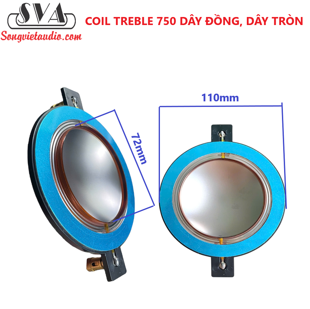COIL TREBLE 750 DÂY ĐỒNG, DÂY DẸP, COIL TREBLE 750 PA