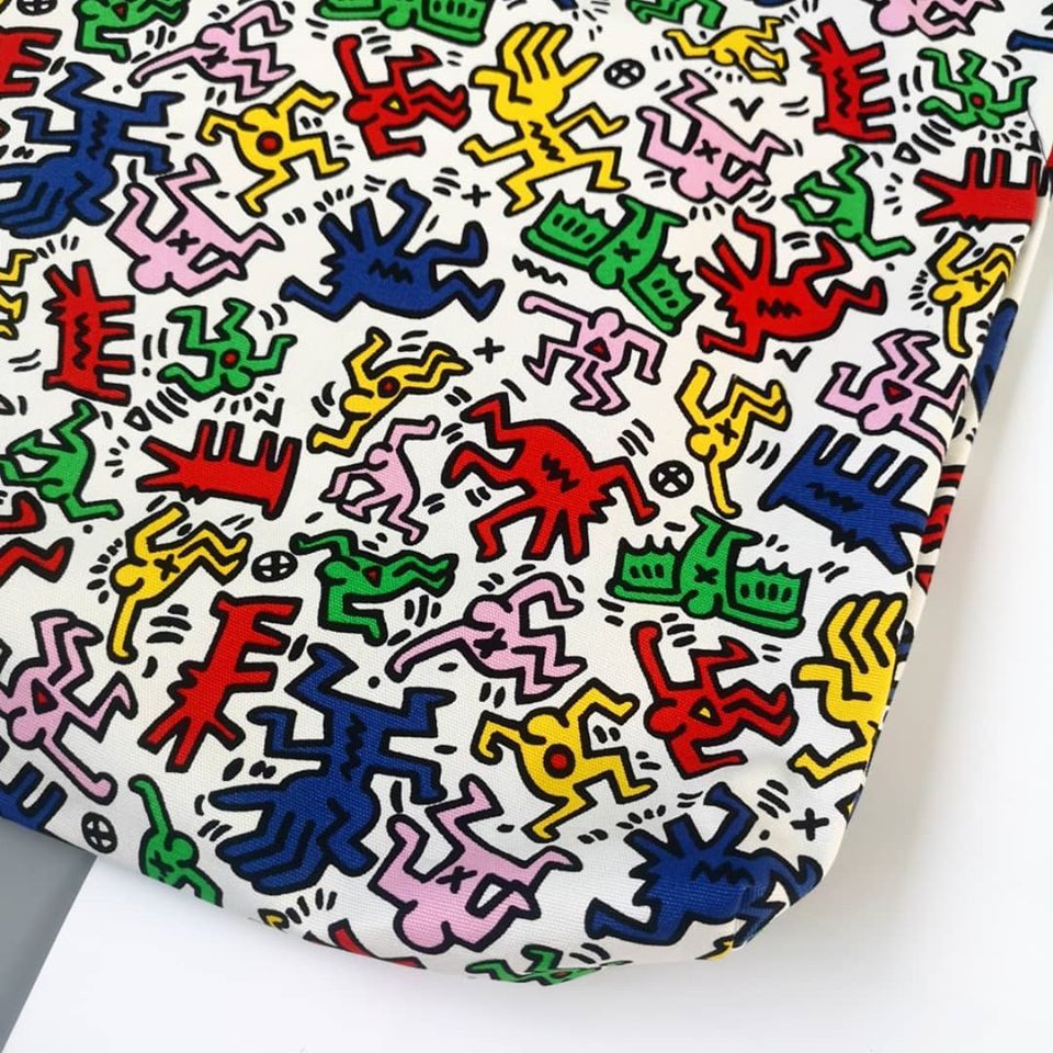 Túi Tote unisex in hình Keith Harring
