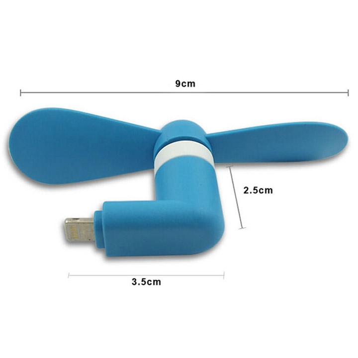 Quạt mini usb 2 cánh cắm cho chân điện thoại