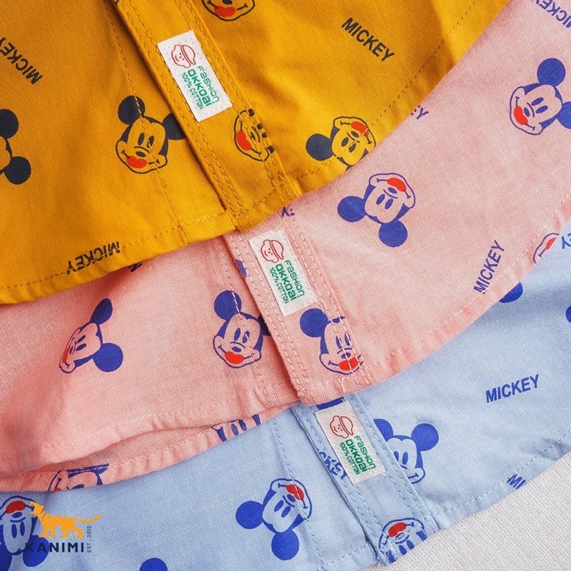 Áo sơ mi bé trai họa tiết Mickey 8-12