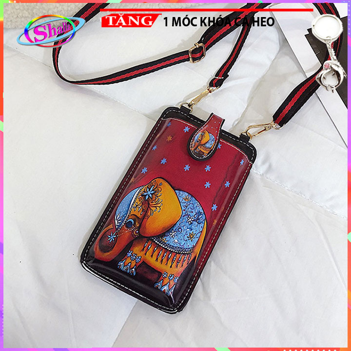 Túi đựng điện thoại di động Chụp ảnh in hình Kỳ diệu DF4 Shalla Tặng móc khóa cá heo