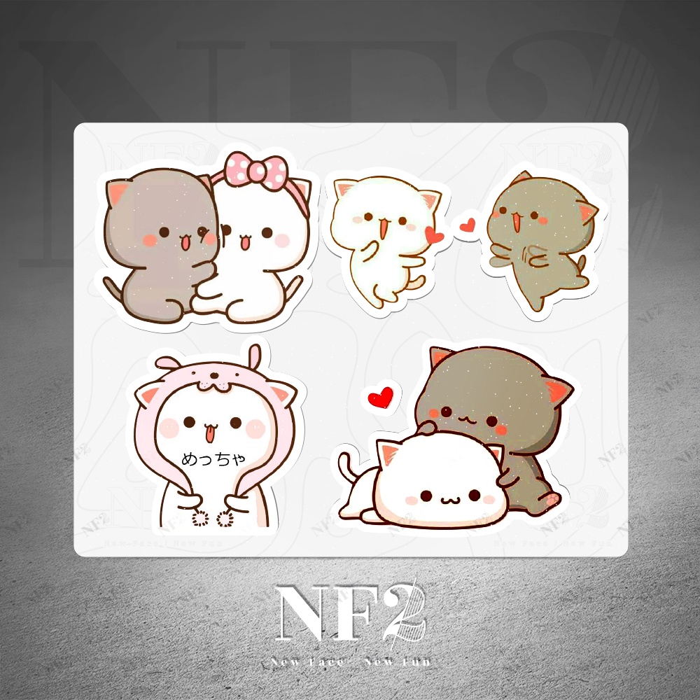 CUTE CAT - Decal Sticker Miếng Dán Trang Trí NF2