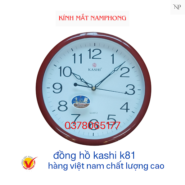 Đồng hồ treo tường kashi K81 Ø32cm