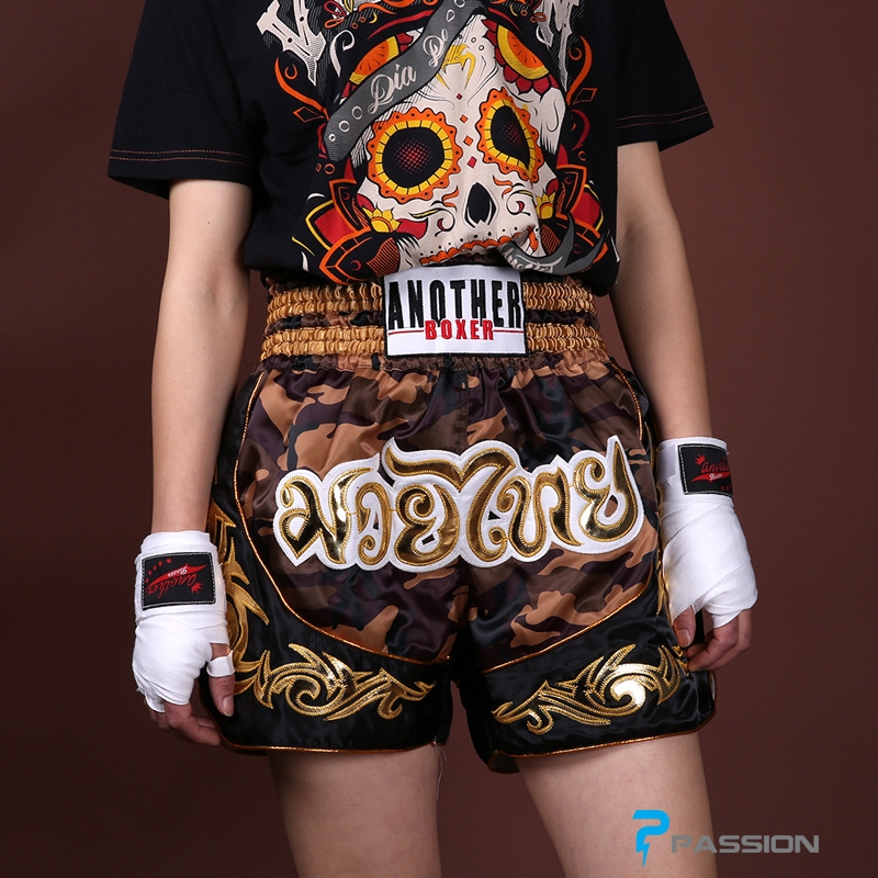 [HCM]Quần Muay Thái MMA AnotherBoxer cao cấp MT103 (Đen cam)