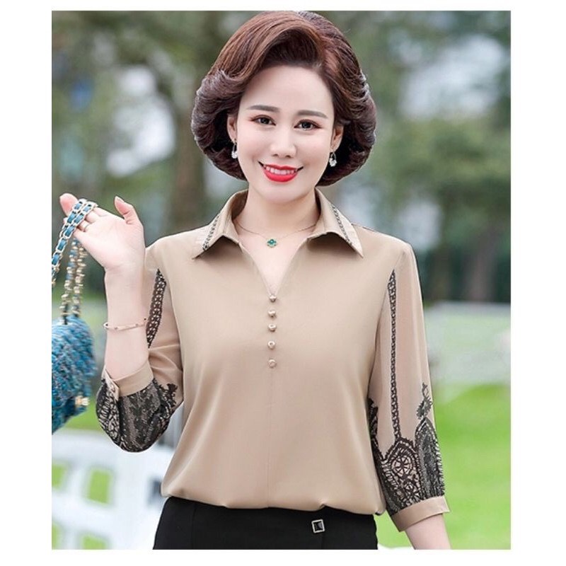 ÁO LỤA TRUNG NIÊN- QUẢNG CHÂU CAO CẤP