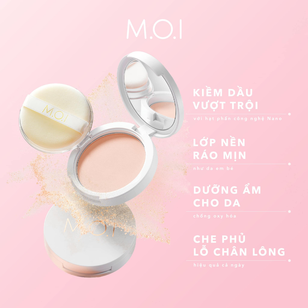 Combo Phấn nước Premium Baby Cushion và Phấn phủ M.O.I (tùy chọn màu)
