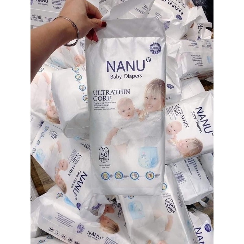 Bỉm quần Nanu size M/L/XL/XXL 100 miếng